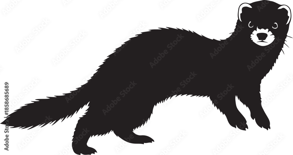 Obraz premium Ferret Silhouette