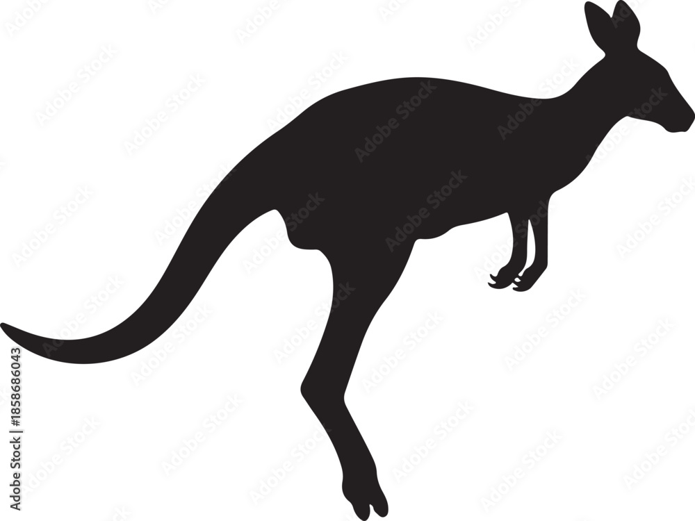 Fototapeta premium Kangaroo Silhouette