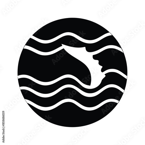 Senegal Sea Waves Icon