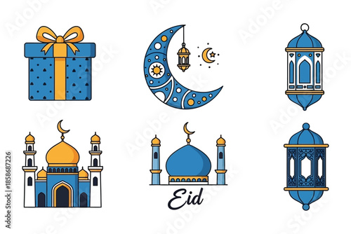 Celebrating eid with traditional symbols