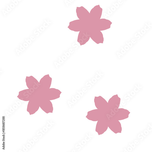 Scattered Pink Cherry Blossom Petals