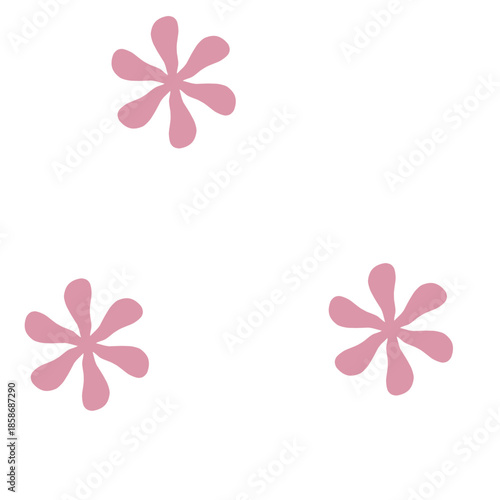 Scattered Pink Petal Shapes