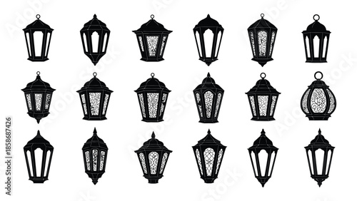 Collection of vintage wall lanterns