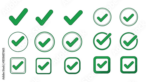 Collection of check mark icons