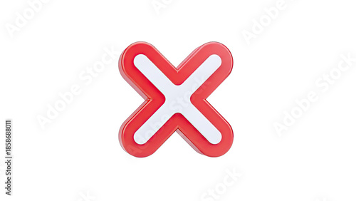 Red and White Cross Mark