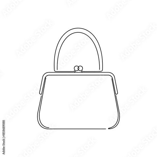 Elegant Handbag with Classic Frame and Top Handle for Fashion Accessory