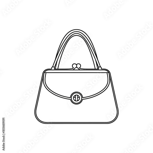 Elegant Handbag with Classic Lock and Stylish Handles for Casual and Formal Use