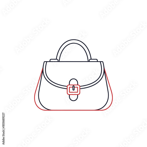 Elegant Leather Handbag with Secure Buckle Closure for Fashion Accessories