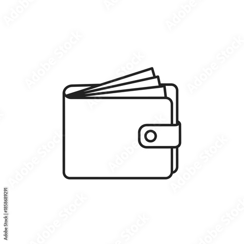 Empty Wallet with Coin Slot and Folded Pages for Financial or Budgeting Concepts
