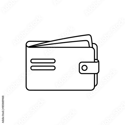 Empty Wallet Illustration for Financial Failure or Budget Loss Concept