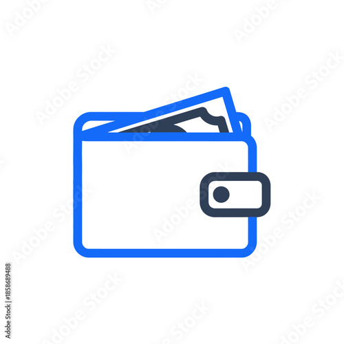 Empty Wallet Illustration for Financial or Budgeting Concepts