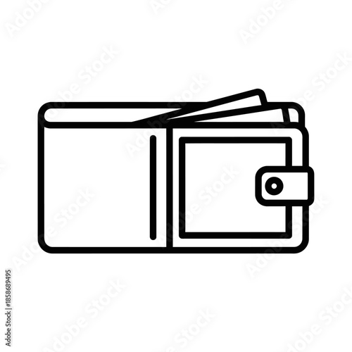 Empty Wallet Illustration for Financial or Budgeting Concepts