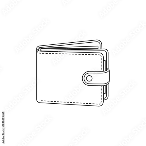 Empty Wallet with Card Slot for Personal Finance and Money Storage
