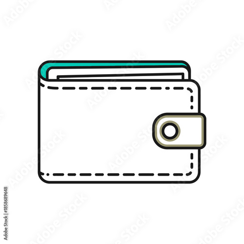 Minimalist Digital Wallet Illustration for Financial and Payment Concepts