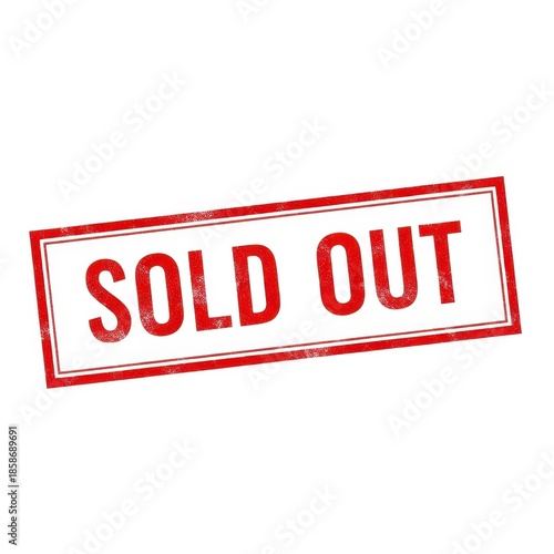 Sold out stamp isolated on white background