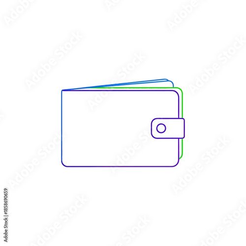 Minimalist Illustration of a Wallet with Cards for Financial and Business Concepts
