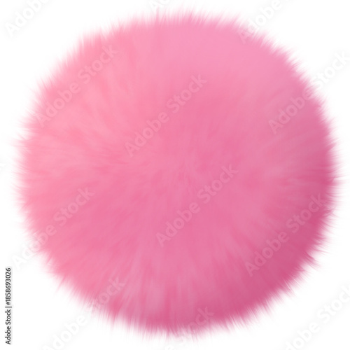 pink fluffy ball