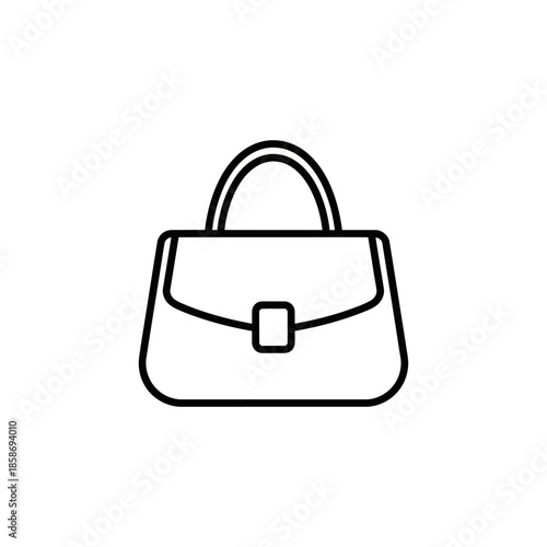 Minimalist Line Art of a Handbag for Fashion and Accessories Themes