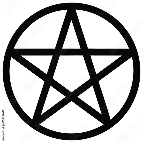pentagram vector on white background