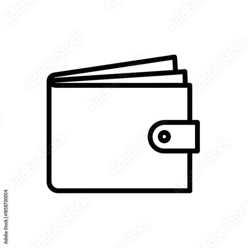 Minimalist Wallet Illustration for Financial and Banking Concepts