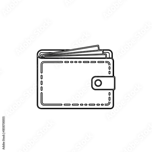 Minimalist Wallet Illustration for Financial and Banking Concepts