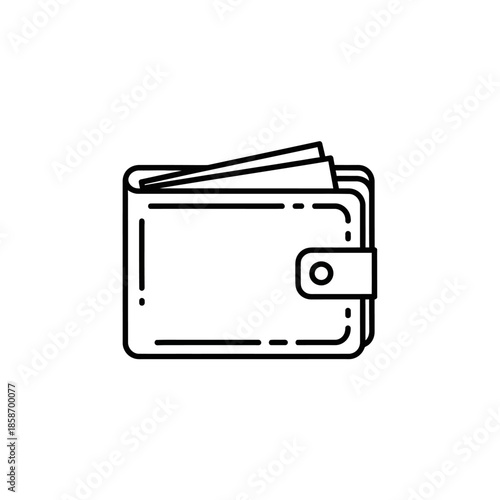 Minimalist Wallet Illustration for Financial and Banking Content