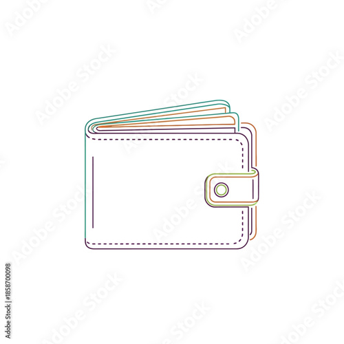 Minimalist Wallet Illustration for Financial and Business Concepts