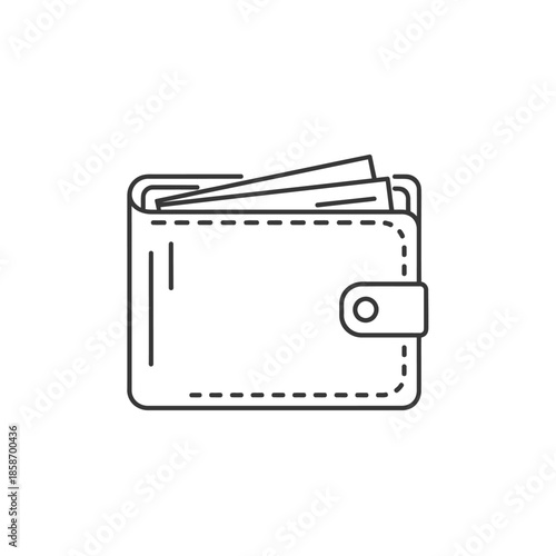 Minimalist Wallet with Banknotes and Credit Card for Financial and Personal Budget Management