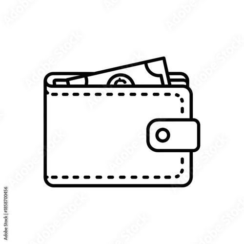 Minimalist Wallet with Cash and Card for Personal Finance and Budgeting