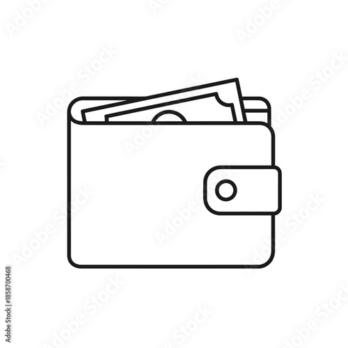 Minimalist Wallet with Cash and Card in a Compact Design for Financial Convenience