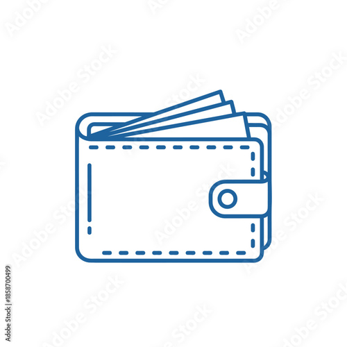 Minimalist Wallet with Cash and Cards on White Background for Financial and Personal Security Concepts