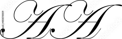 modern aa letter logo