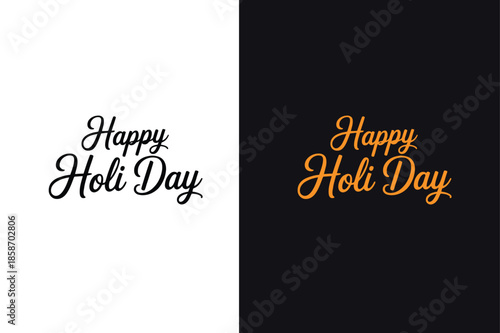 Celebrating Holi Day with vibrant colors and festive greetings on a contrasting background