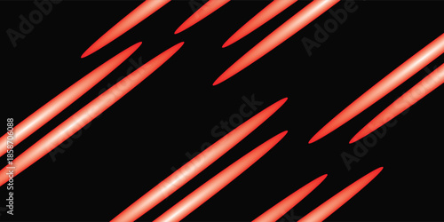 Abstract red laser beam. On a black background. Vector illustration. lighting effect. directional spotlight. illustration vektor