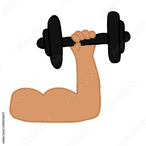 man lifting dumbbell