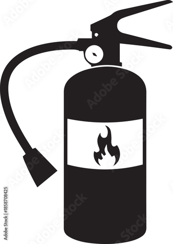 fire extinguisher icon isolated on white background, vector Illustration