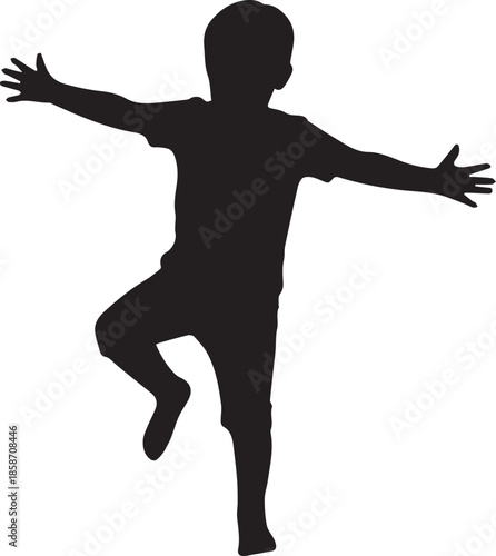 Silhouette of a person in a jumping pose