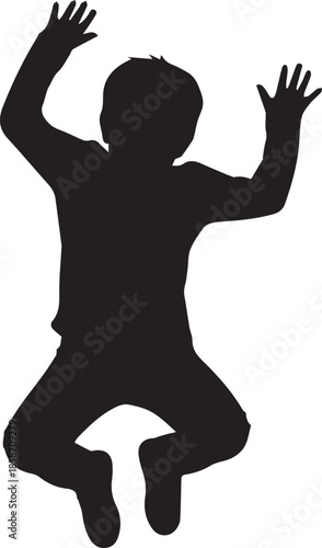 Child jumping in joy