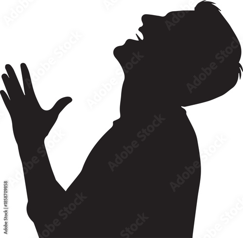 Person in contemplative pose