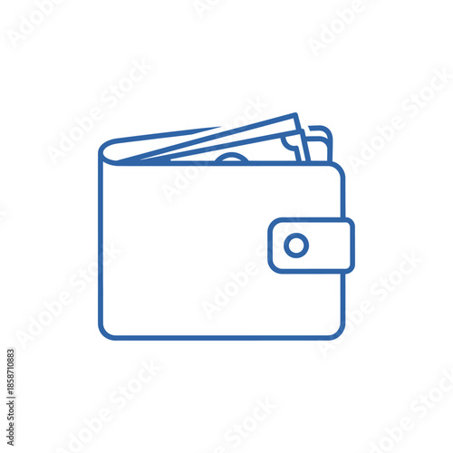 Open Wallet with Cash and Coins on a White Background for Financial and Banking Content