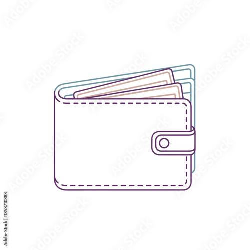 Open Wallet with Credit Cards and Cash for Financial Management Concept