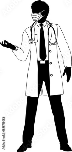 Silhouette doctor man medic...
