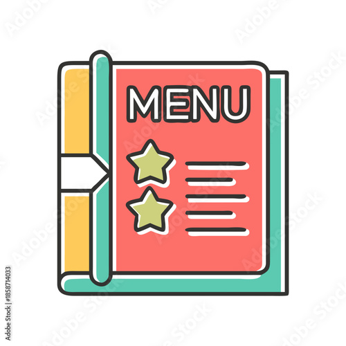 vector illustration of a menu