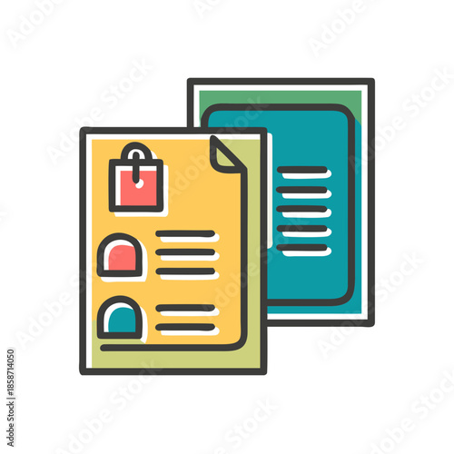 vector file menu icon