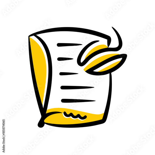 illustration of a unique restaurant menu icon