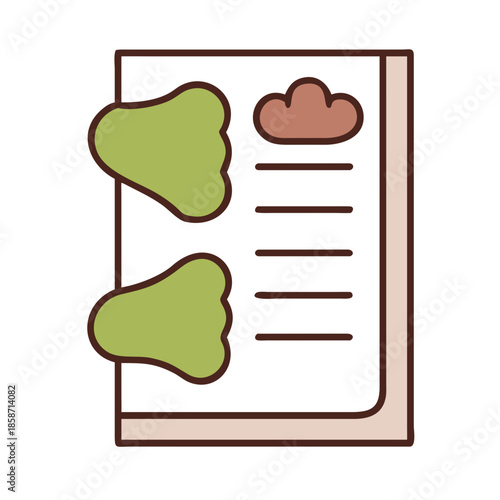 vector illustration of a menu