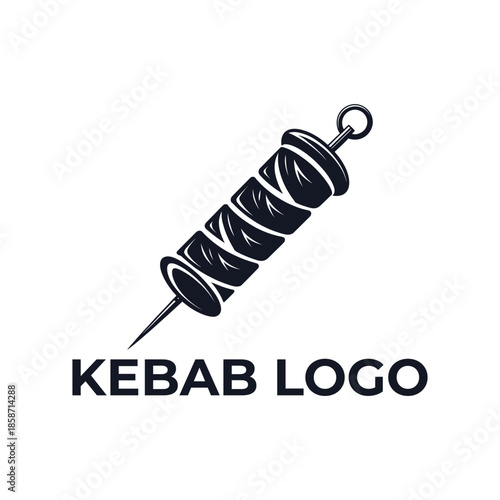 kebab logo design silhouette vector line art logo design
