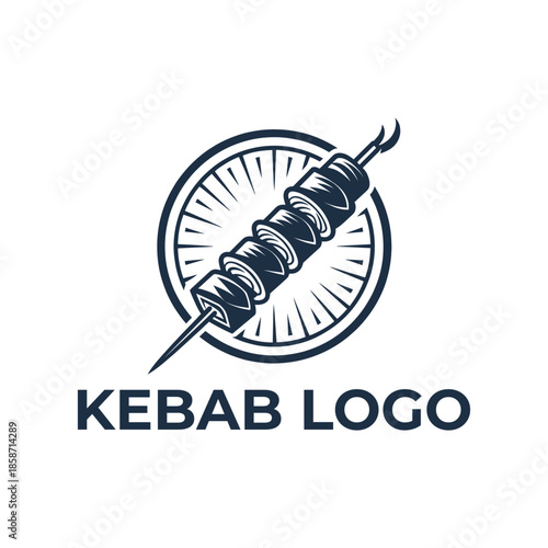 kebab logo design silhouette vector line art logo design
