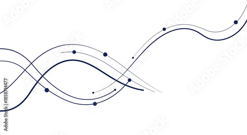 Wavy Connection Lines Icon – Modern Data Flow & Network Symbol for Tech Interfaces, Analytics Dashboards & AI Design

