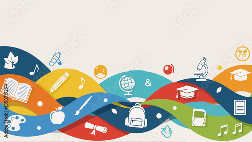 Creative Education Background with Learning Icons – Inspiring Knowledge for International Day of Education